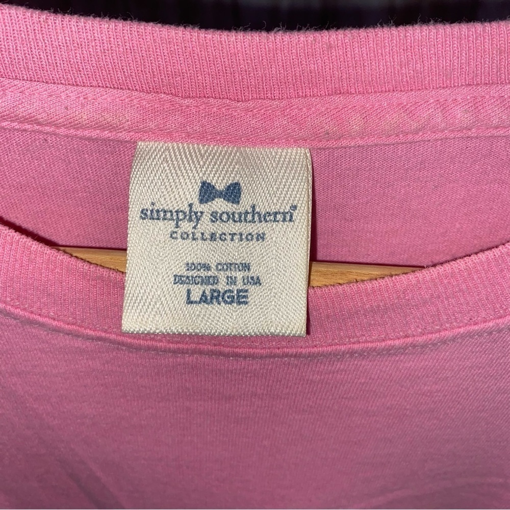 Simply Southern Pink Barn Hair Tee - Picture 5 of 5